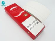 Cajas de embalaje de la cartulina decorativa del color rojo para los productos de tabaco de cigarrillo