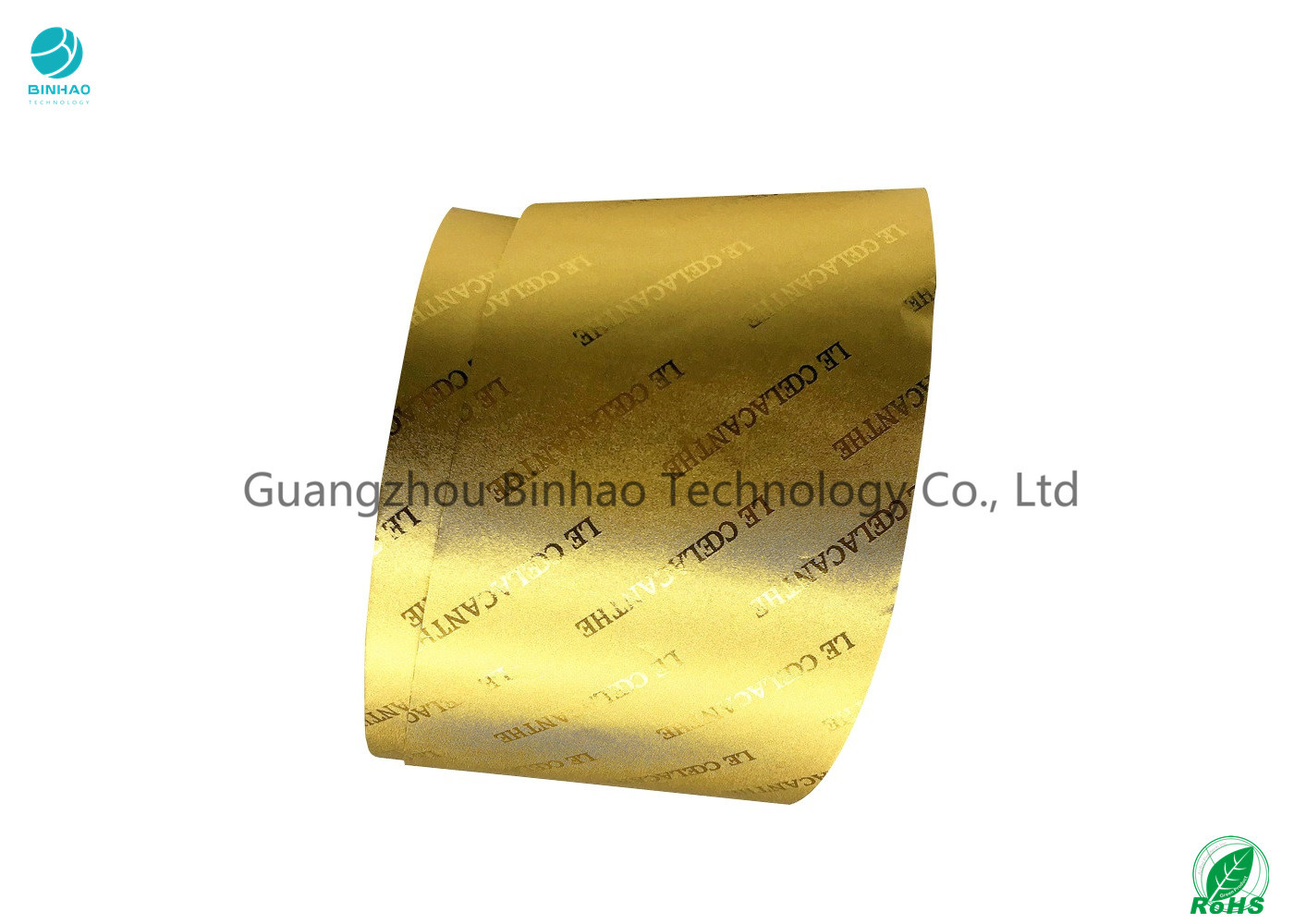 Papel de grabación en relieve de papel de aluminio del oro para el cigarrillo que empaqueta en 55GSM