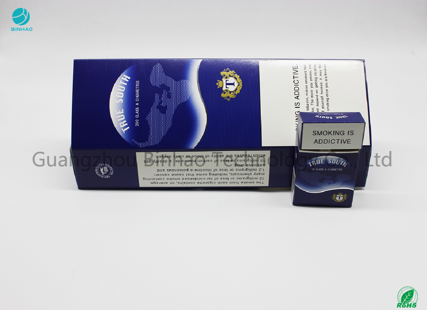 Cajas de cigarrillo reciclables de la cartulina de la impresión del fotograbado con el logotipo grabado en relieve