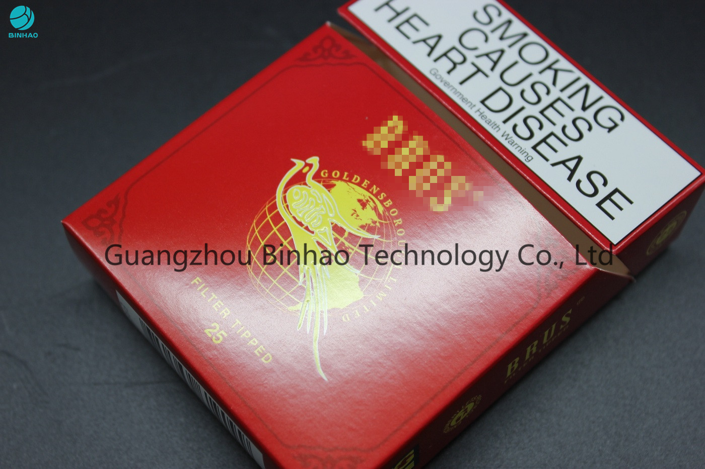 Cajas de cigarrillo rojas de la cartulina de la impresión en offset para 25 pedazos del empaquetado