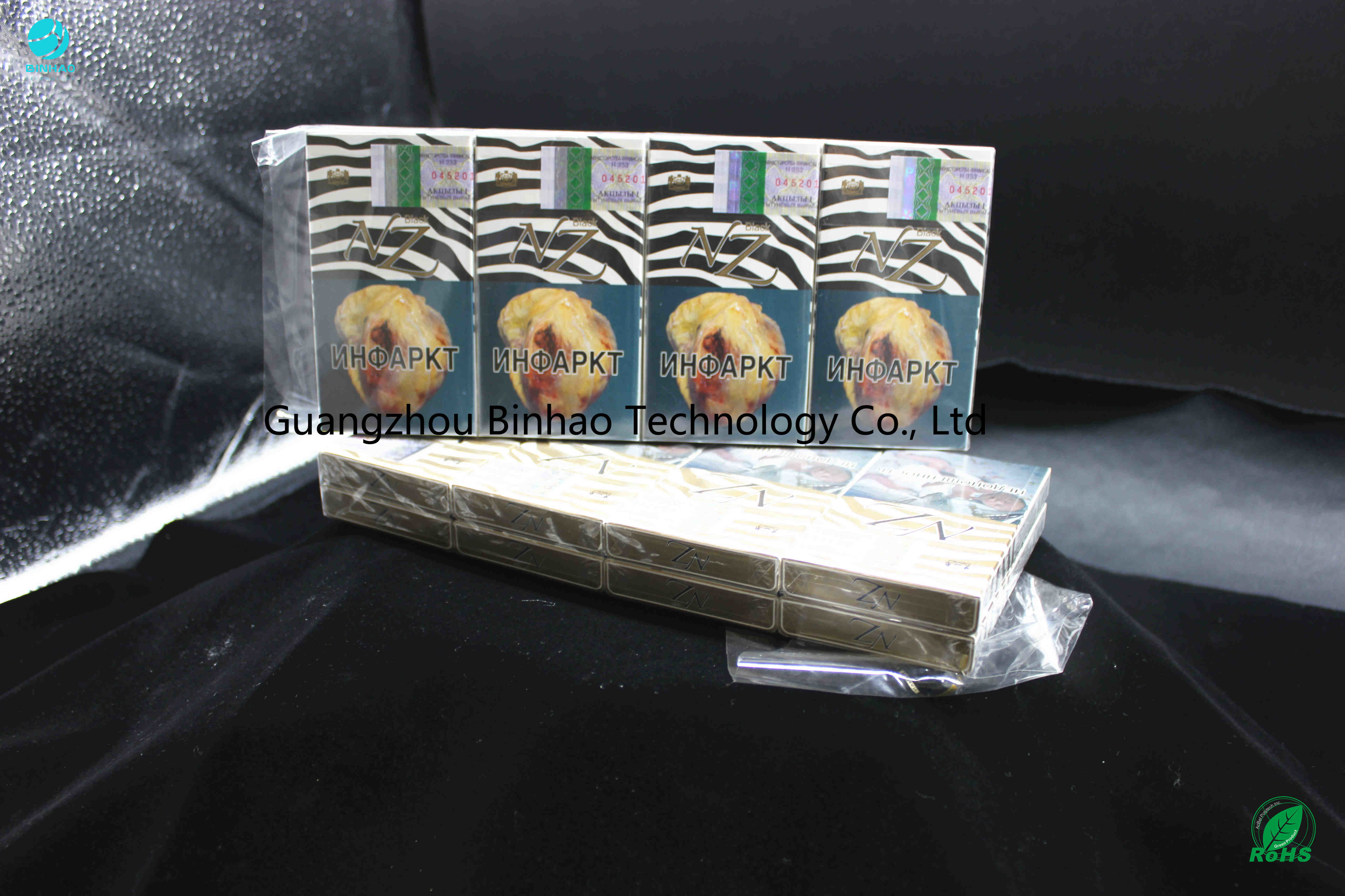 El cigarrillo de embalaje desnudo de empaquetado durable de Solf de la película del PVC encajona la alta neblina 1,15% de la transparencia