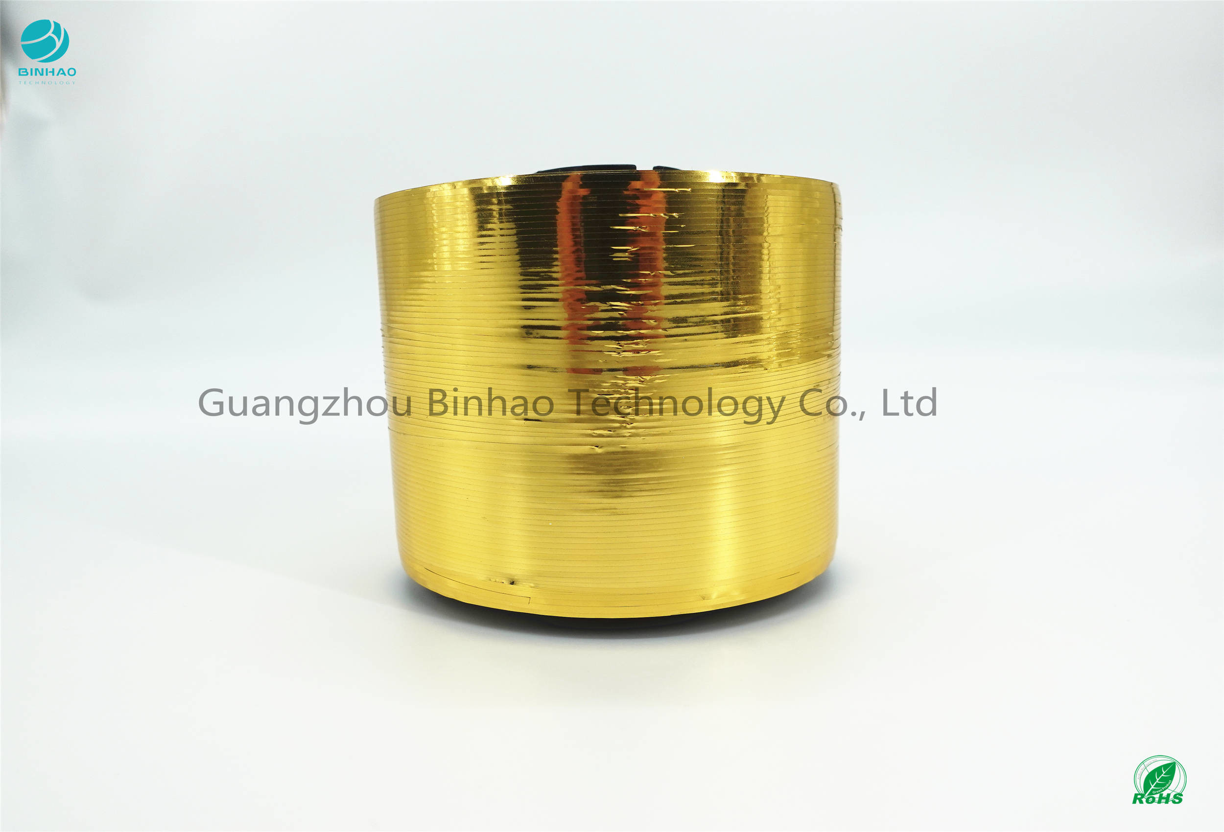 Oro que brilla los materiales normales abiertos fáciles de la característica BOPP del rasgón de la tira brillante adhesiva de la cinta