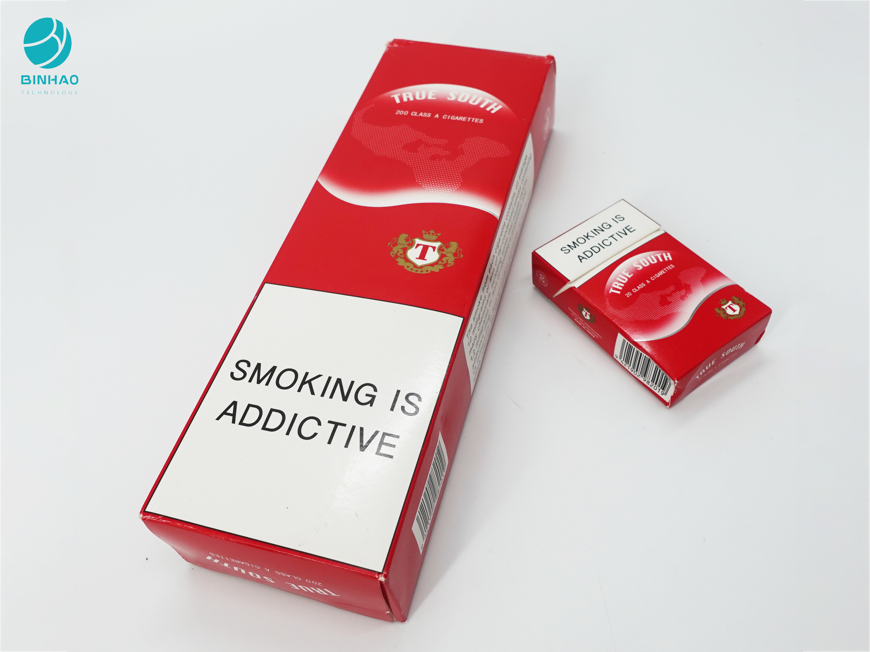 Cajas durables del papel de la cartulina del diseño rojo para el empaquetado de la caja del tabaco de cigarrillo
