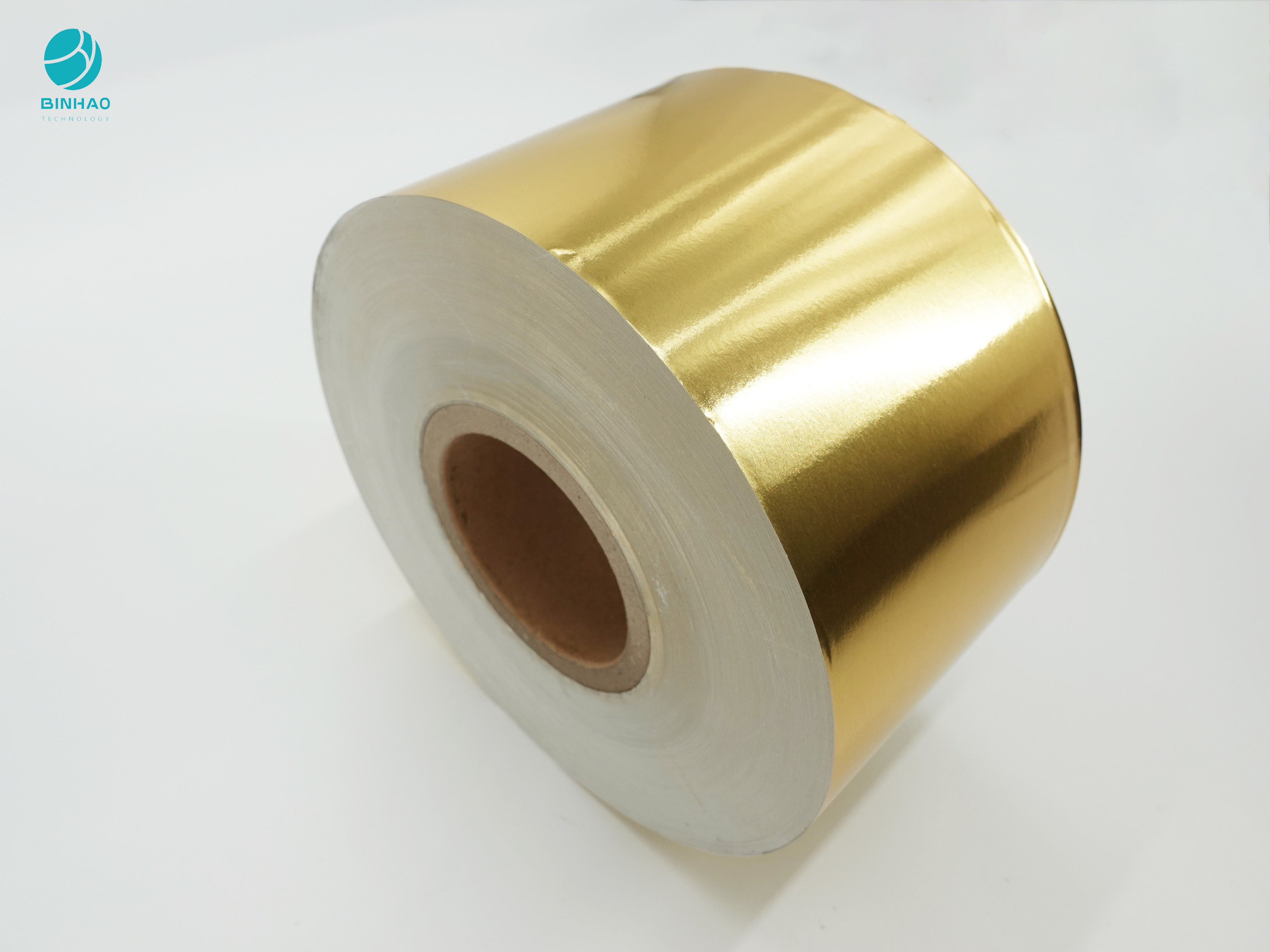 papel de oro brillante de papel de aluminio 55Gsm para el embalaje de empaquetado del cigarrillo