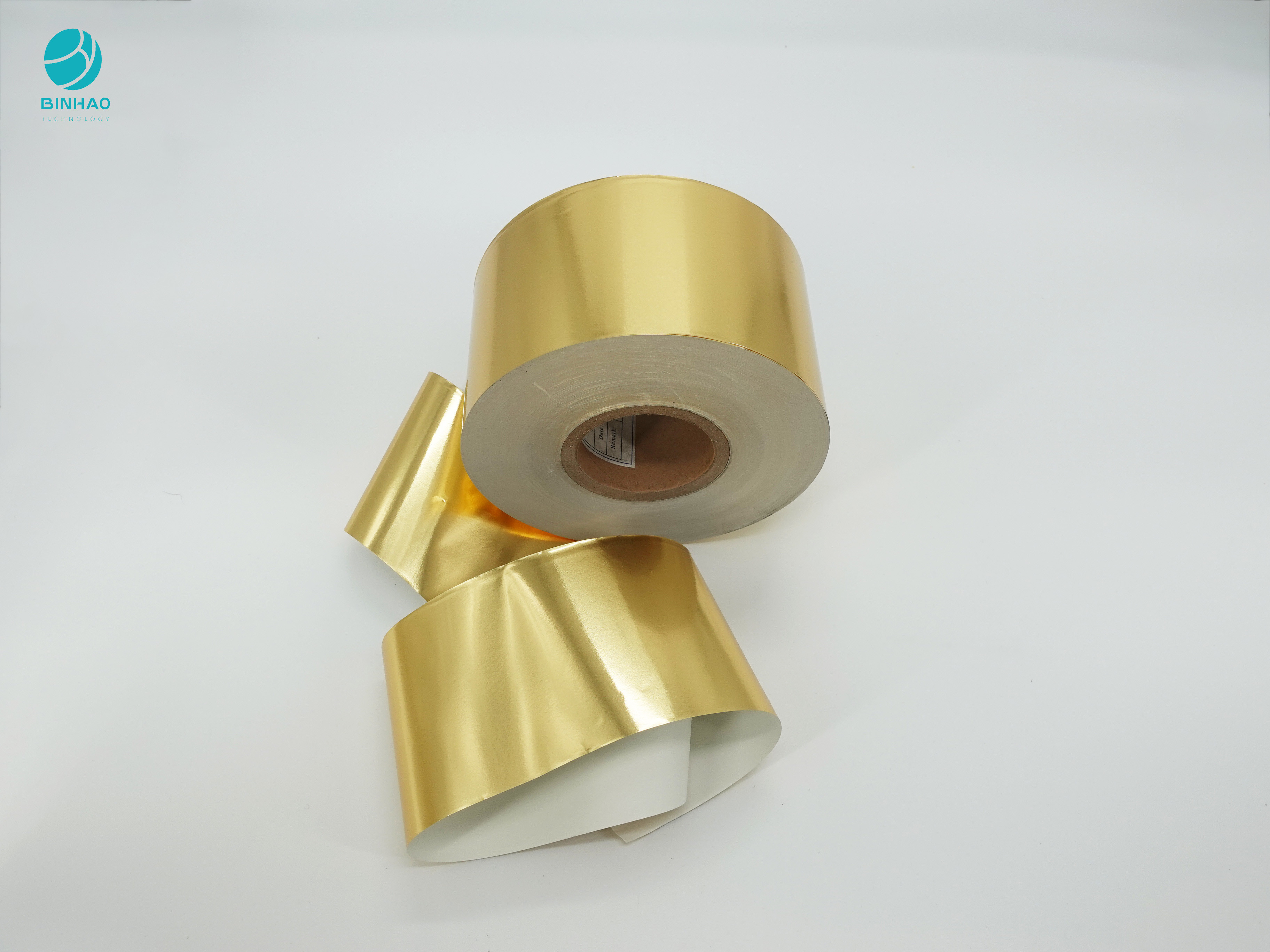 Cigarrillo de embalaje de papel brillante del papel de aluminio del oro