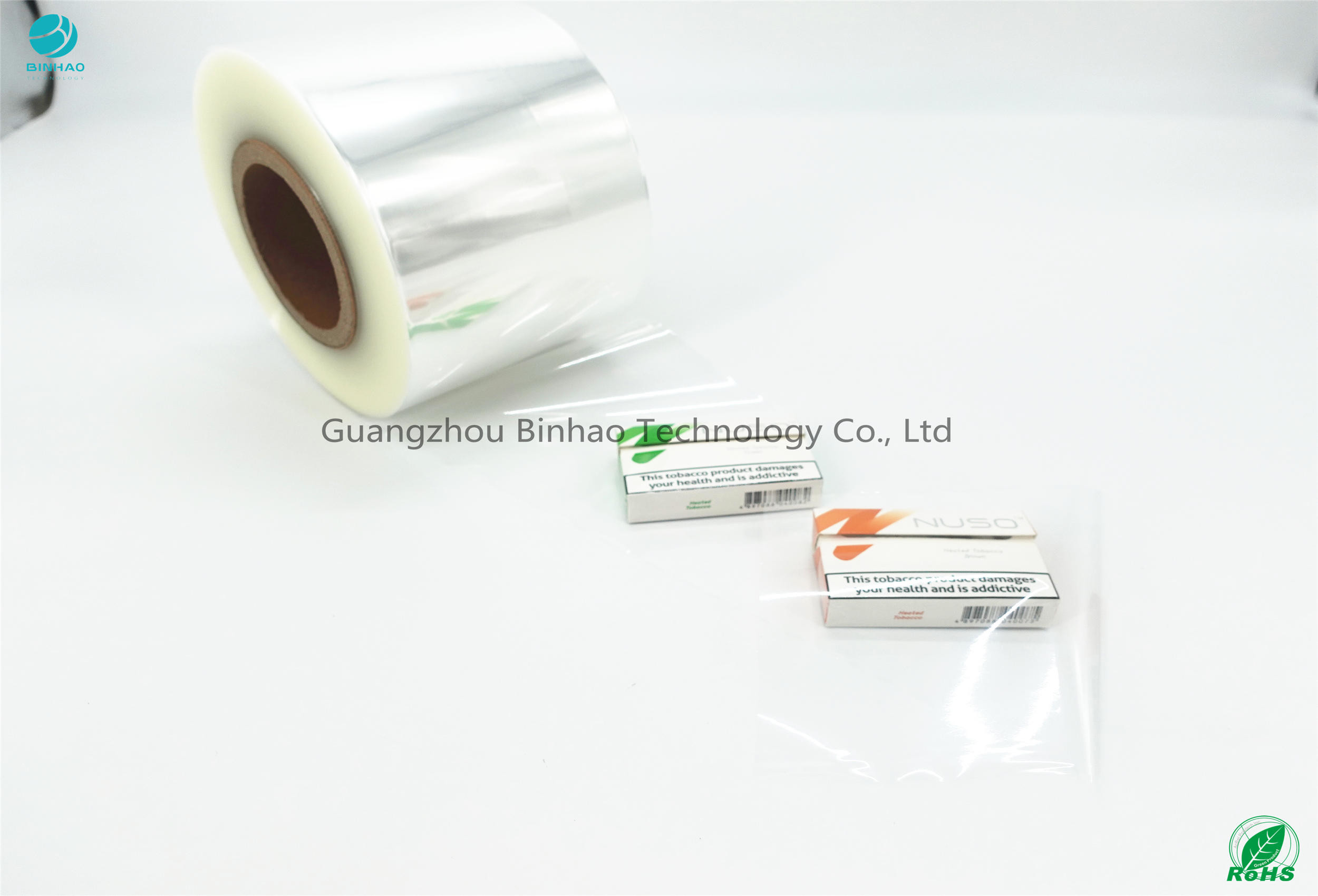 Materias primas BOPP de la película HNB de la anchura 50-60m m del paquete lateral brillante del E-cigarrillo