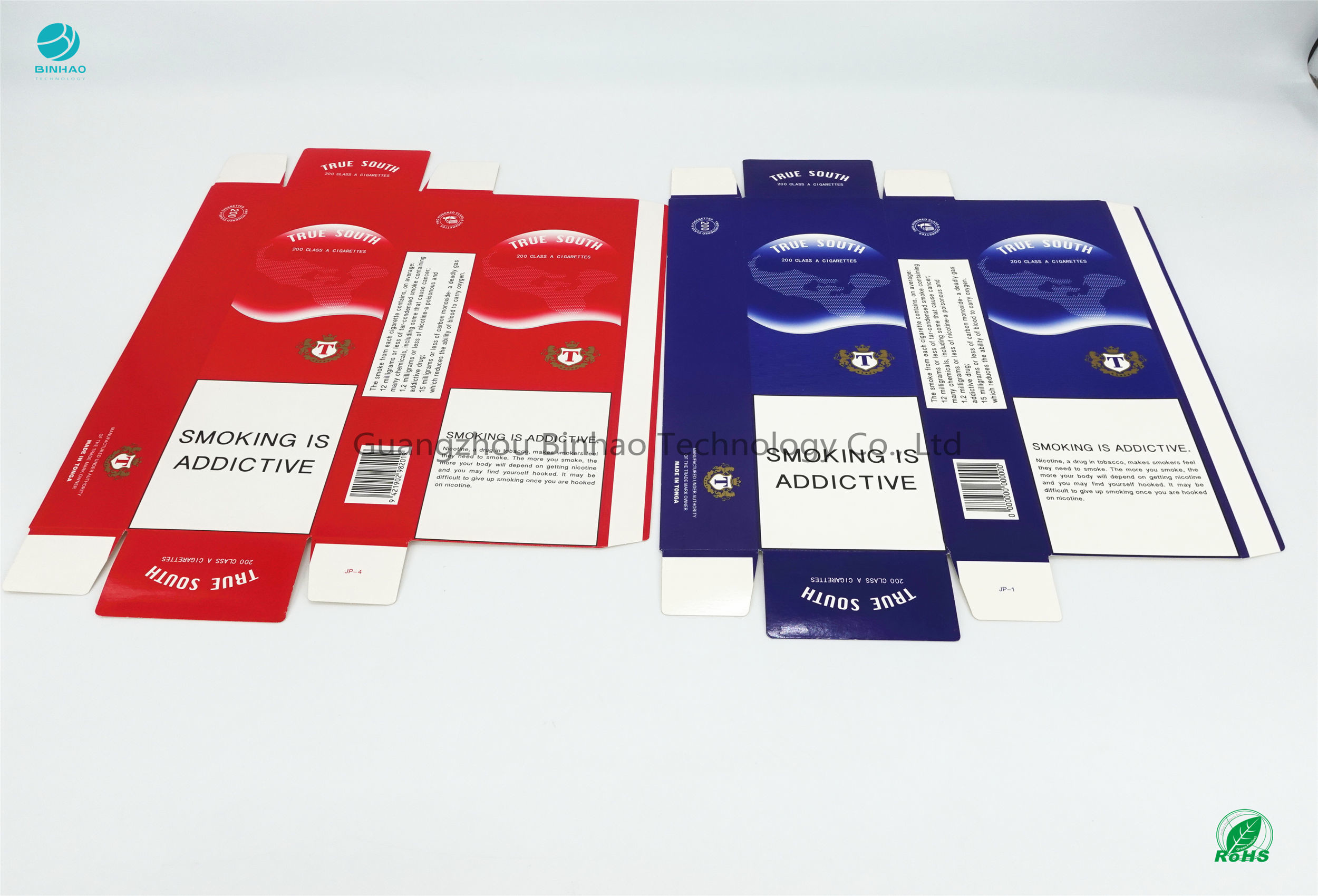 Las cajas de cigarrillo modificaron color de la saturación para requisitos particulares de Logo And Size Cardboard High