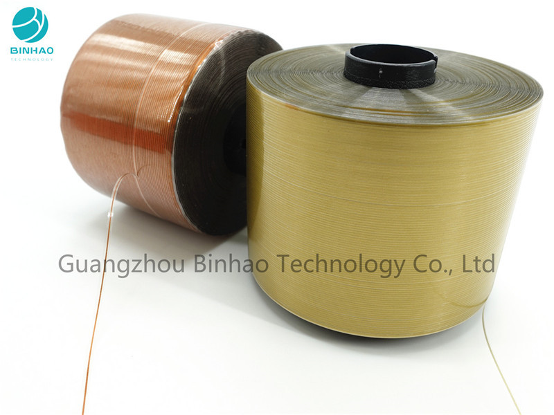 Empaquetado cosmético imprimiendo 2 milímetros de rasgón fácil de la tira de la cinta de color oro de Brown