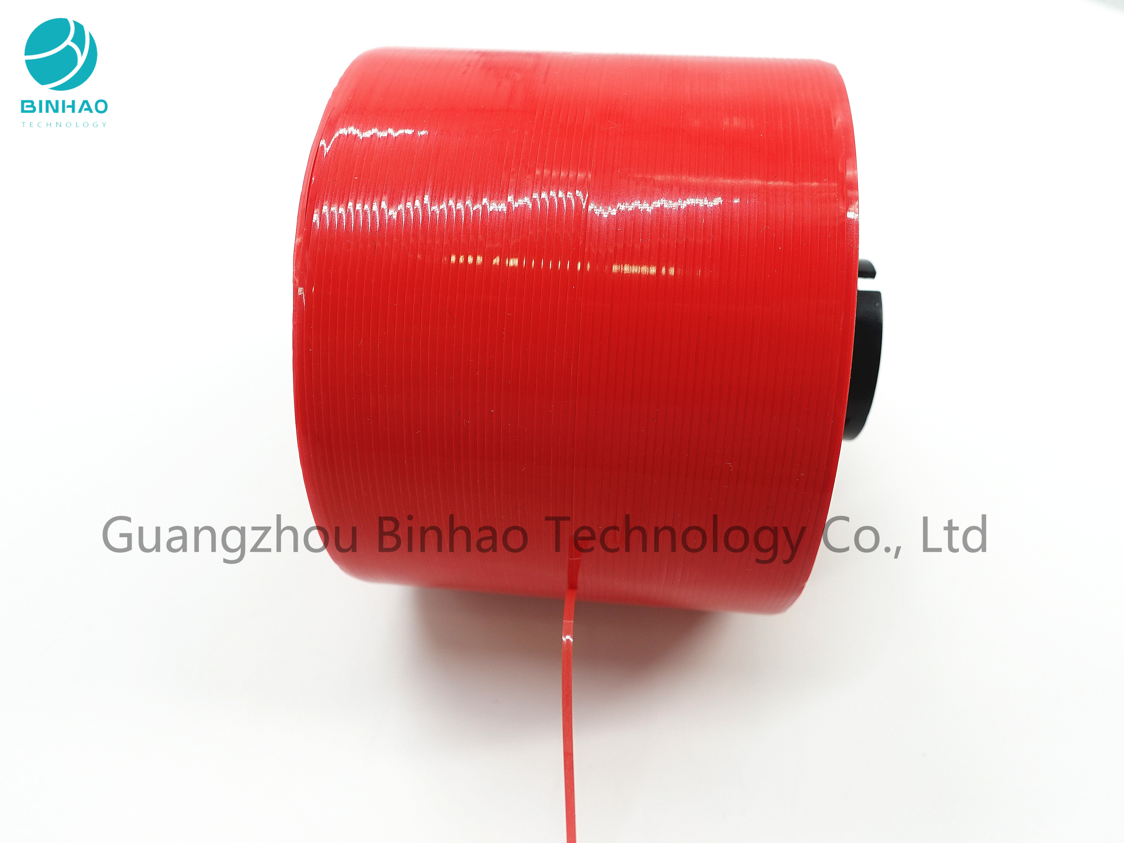 MOPP rojo lleno sola cinta adhesiva lateral de la tira de rasgón de 30 micrones