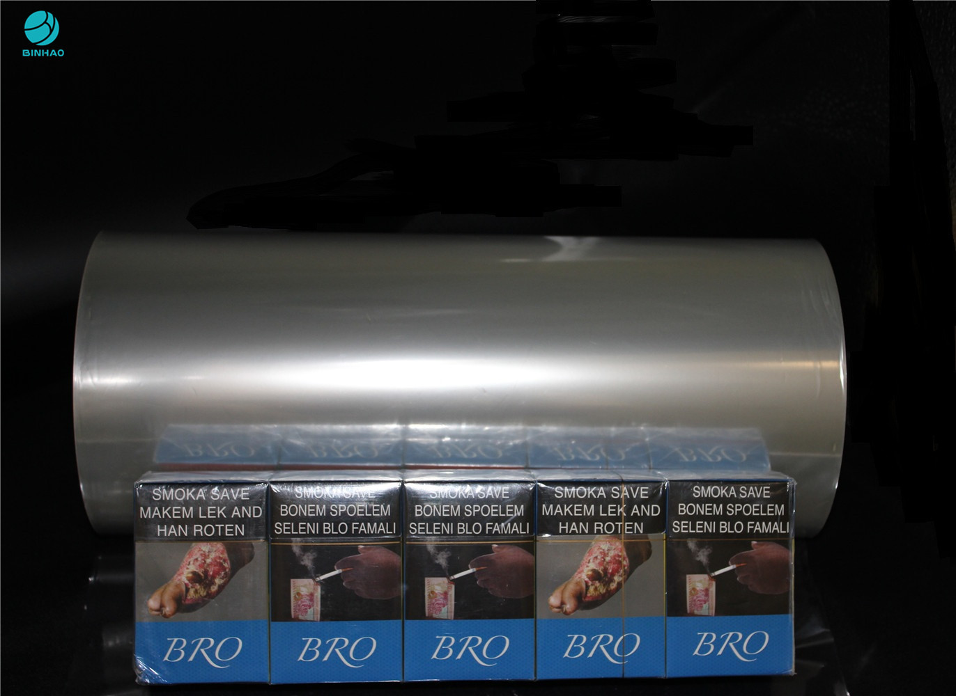 película de empaquetado transparente del PVC del grueso de 25 micrones para el empaquetado desnudo de la caja del cigarrillo