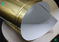 Papel impermeable ultra fino modificado para requisitos particulares de papel de aluminio del oro para el trazador de líneas interno suave del paquete del cigarrillo