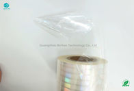 Olográfico transparente el laser del cigarrillo de BOPP carrete de película estabilidad dimensional y llanura