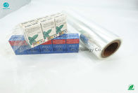 Película de empaquetado clara del PVC del calor 76m m del 55% para el paquete de la caja del tabaco