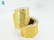 8011 Logo Aluminum Foil Wrapping Paper grabado en relieve de oro para el paquete del cigarrillo