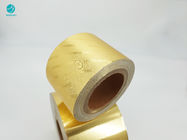 Papel de encargo de papel de aluminio del compuesto 114m m del oro para el embalaje interno del cigarrillo