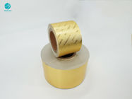 Papel de empaquetado grabado en relieve del cigarrillo del papel de aluminio de Logo Composite Gold 8011
