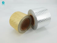 Papel de empaquetado de aluminio de la categoría alimenticia del cigarrillo plateado de oro compuesto del papel