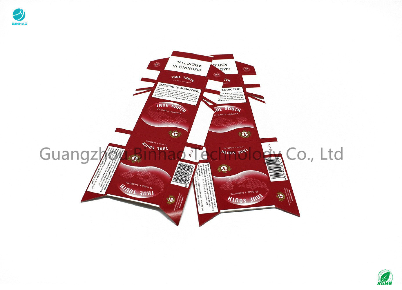 Cajas de cigarrillo de sellado calientes de la cartulina de la impresión en offset/paquetes rojos del tabaco