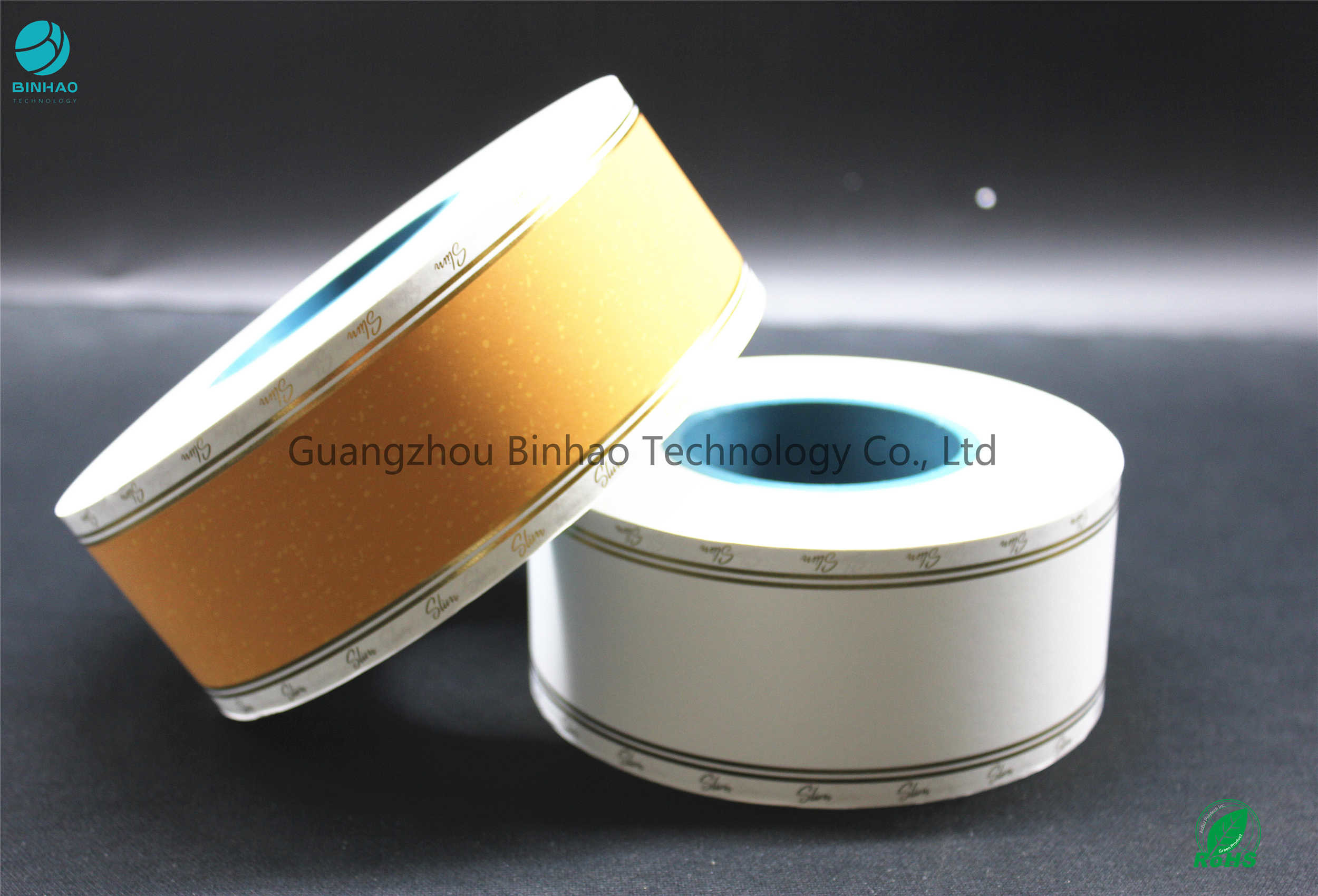 Anchura revestida 64m m de la permeabilidad del papel de embalaje del corcho del papel de filtro del tabaco de la superficie plana