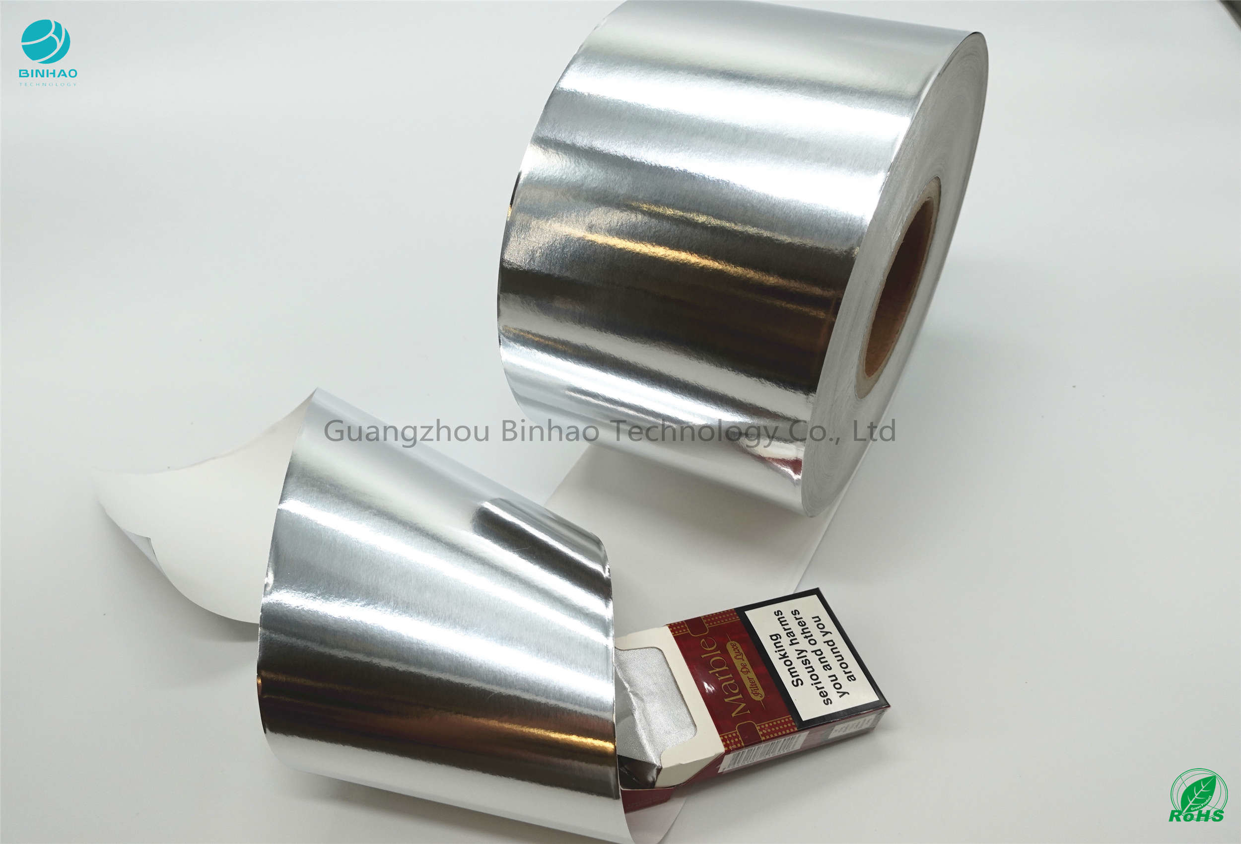 La plata de la categoría alimenticia brilla el papel de papel de aluminio 103g/Sm