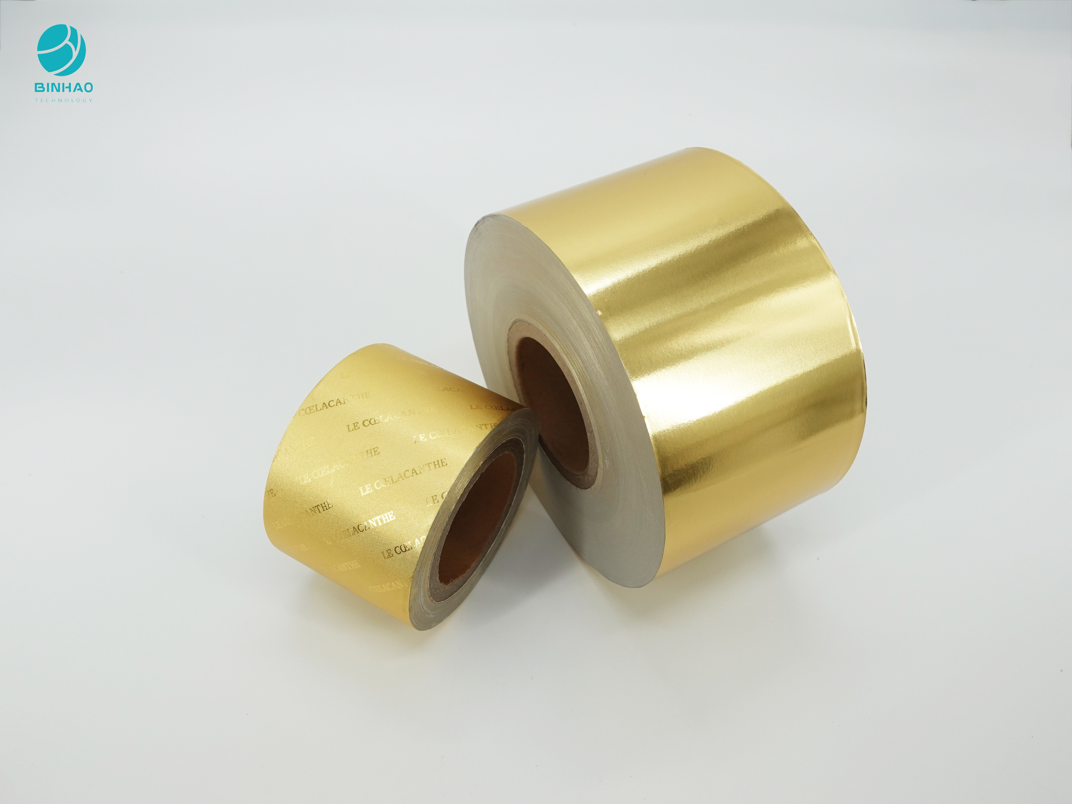 De oro personalizada diseñan el papel de papel de aluminio de 114m m para el embalaje del cigarrillo