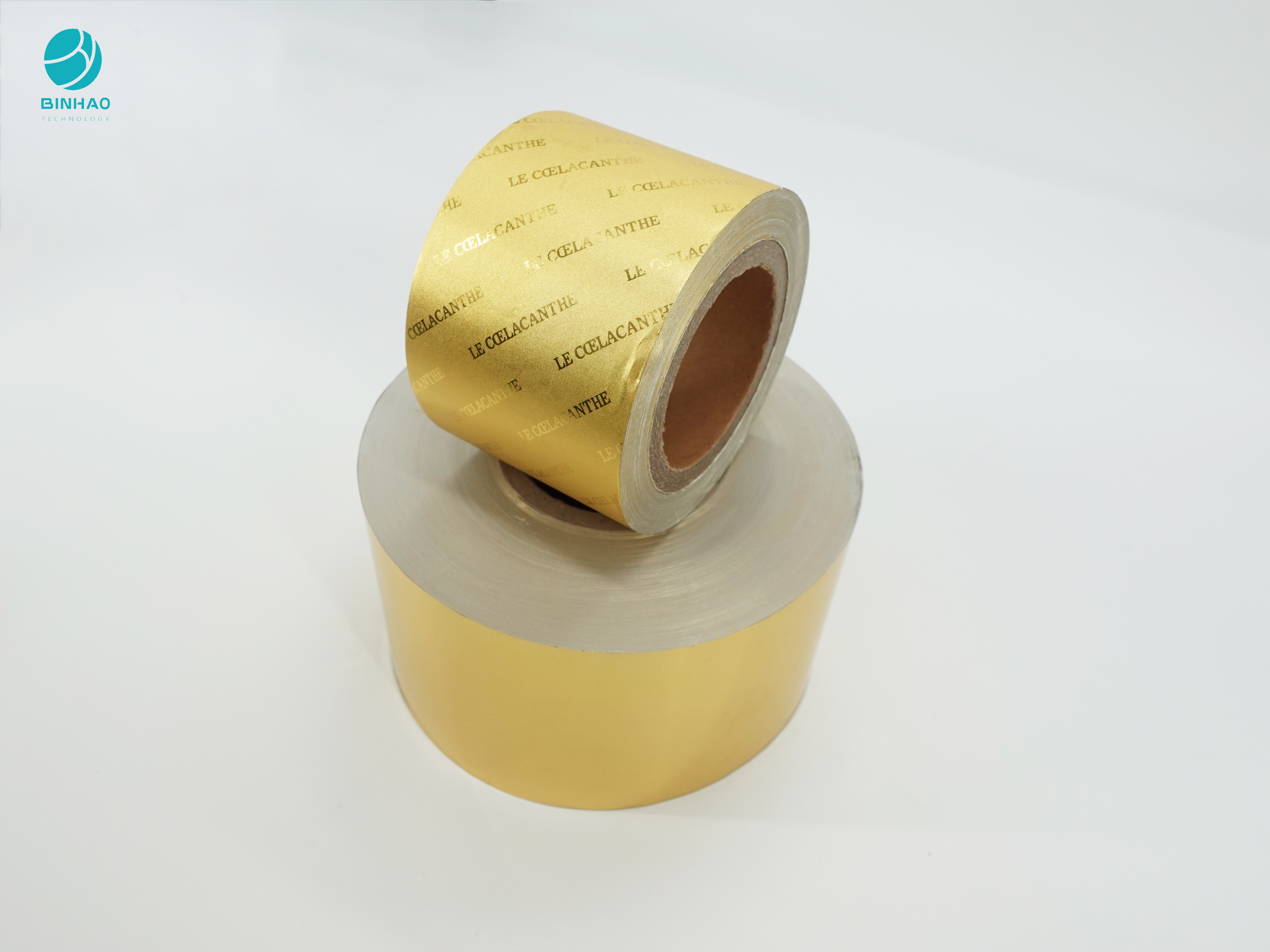 Papel de empaquetado de aluminio 8011 de la categoría alimenticia del cigarrillo de oro compuesto del papel