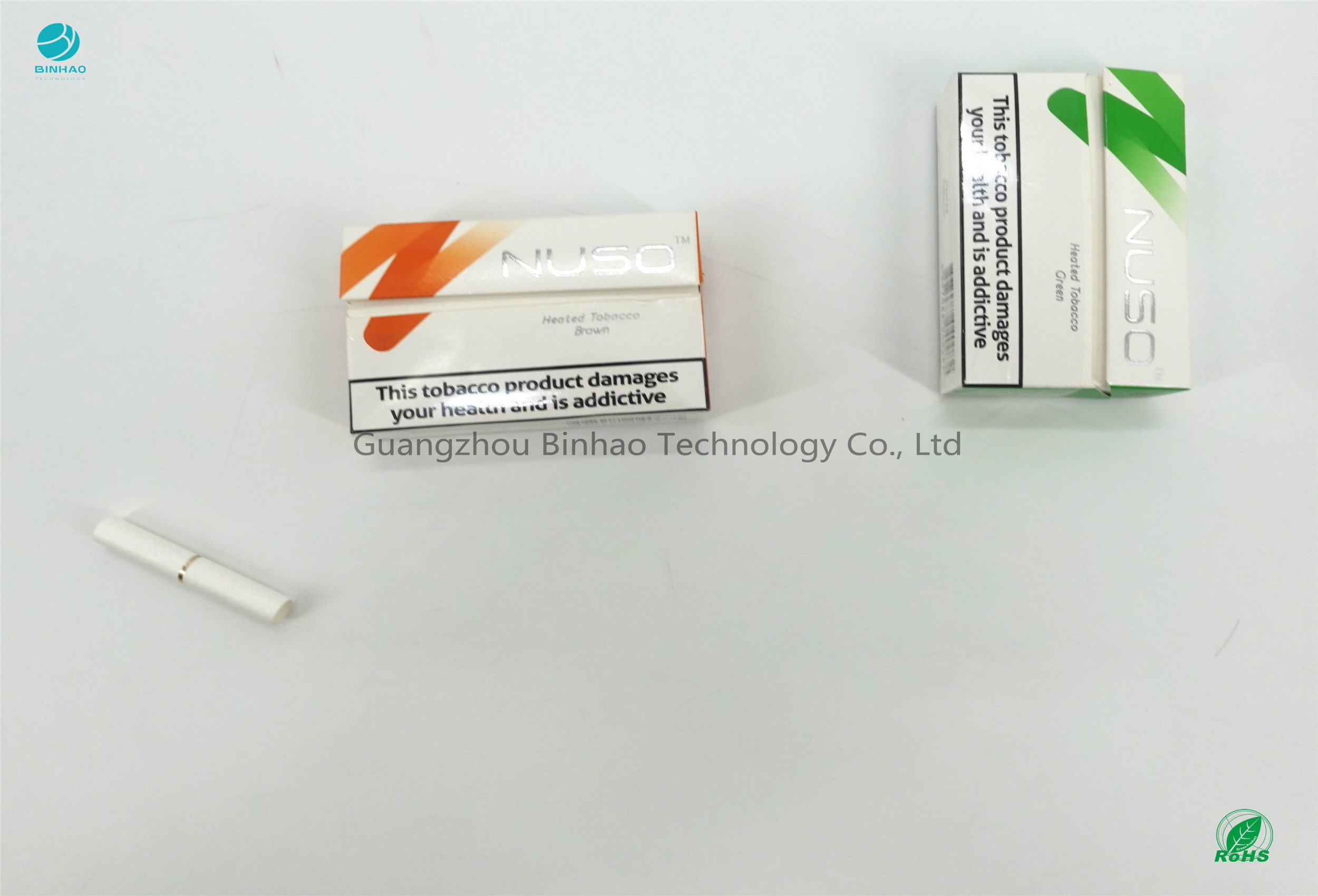 Los casos del paquete del E-cigarrillo de HNB modificaron el papel blanqueado de pulpa para requisitos particulares química